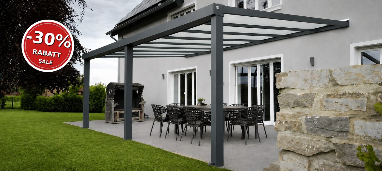 PCSdach® VISION Terrassendach 6 x 4,5 m