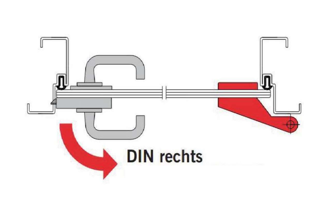 Glastürschloss DIN rechts